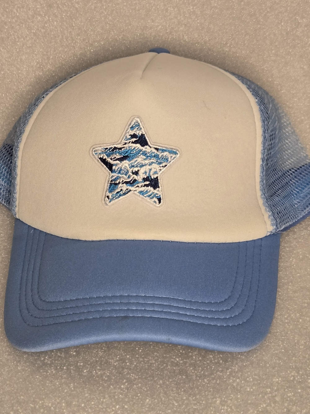 Unisex Blue and White Star Trucker Hat